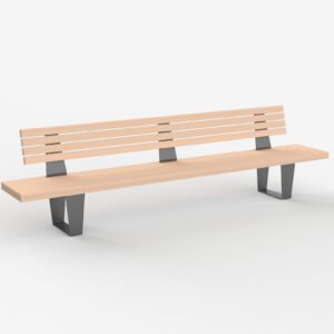 Lavička VENTURO slim s opěradlem